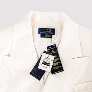 NWT POLO RALPH LAUREN Women's Linen Double-Breasted Coat Blazer $698 - Size 8 /M
